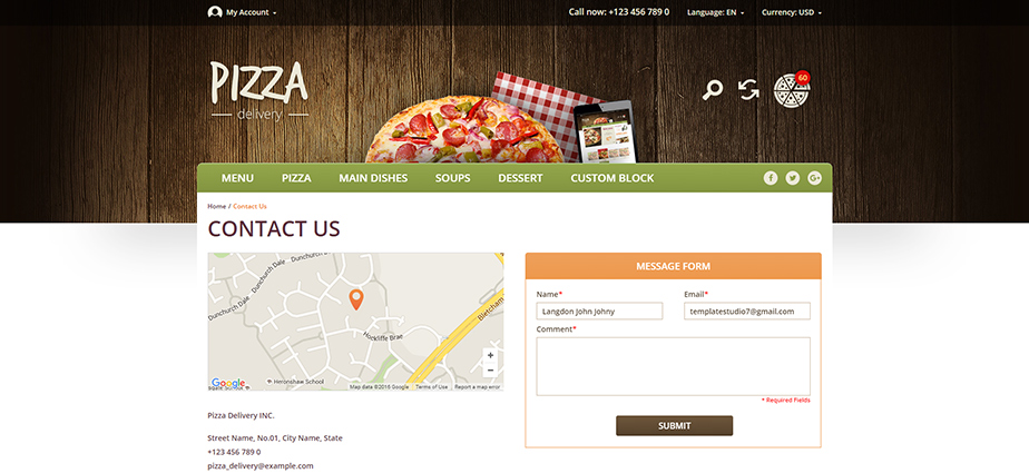 Pizza - Responsive Magento Theme