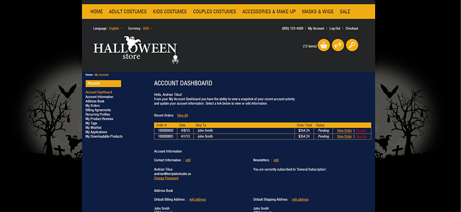 Halloween 2  - Responsive Magento Theme