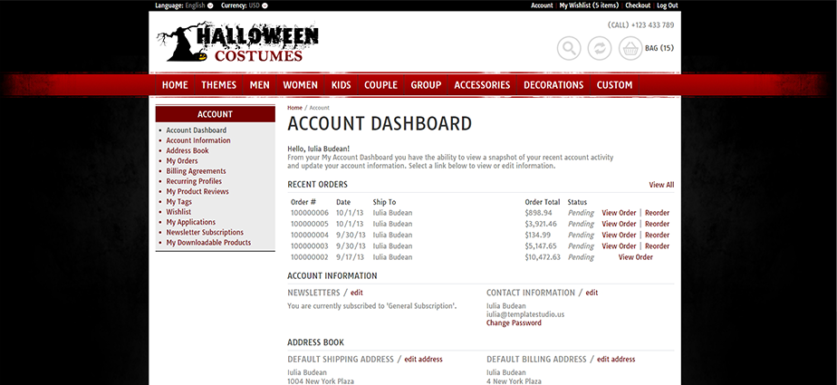 Halloween 3  - Responsive Magento Theme