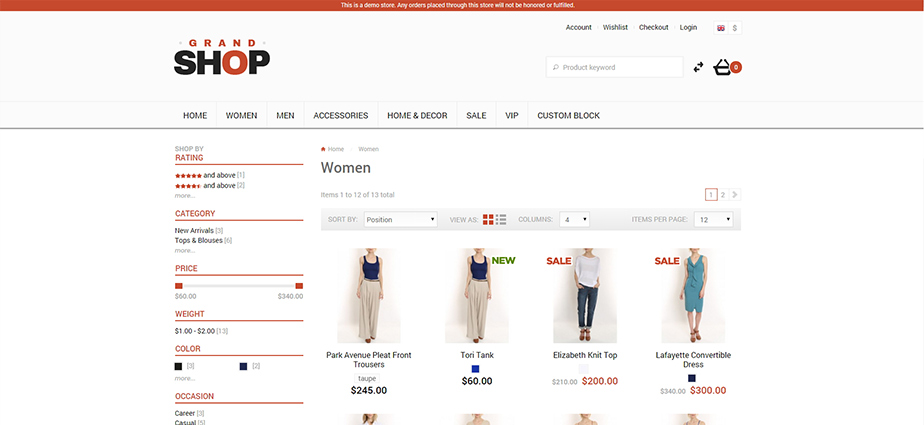 Grand Shop - Responsive Magento Theme