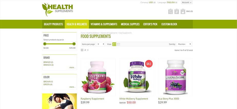 Health 2  - Responsive Magento Theme