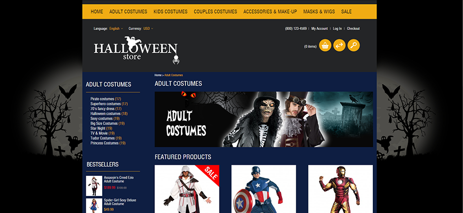 Halloween 2  - Responsive Magento Theme