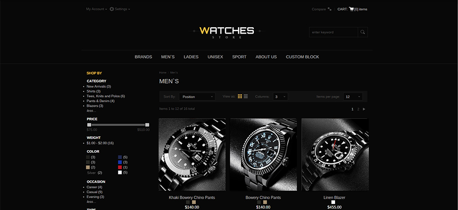 Watch2 - Responsive Magento Theme