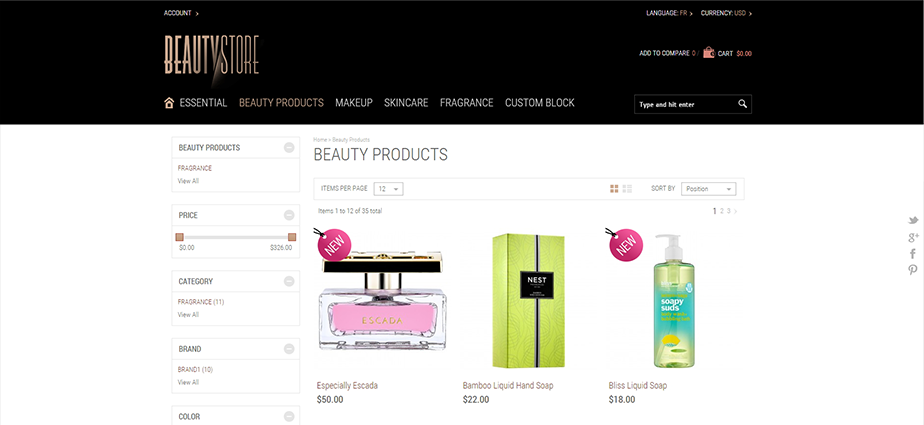 Beauty 1  - Responsive Magento Theme