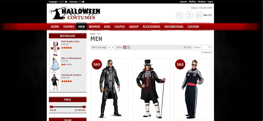 Halloween 3  - Responsive Magento Theme