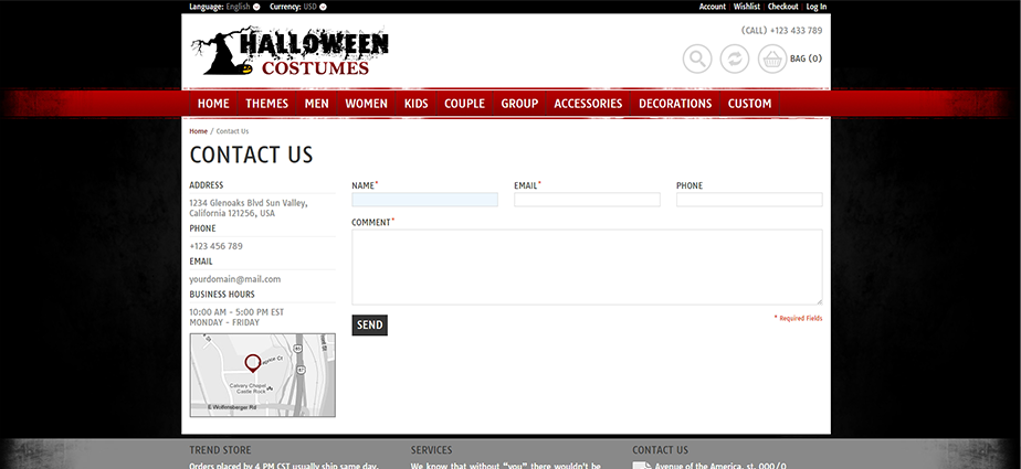 Halloween 3  - Responsive Magento Theme