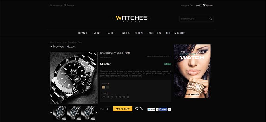 Watch2 - Responsive Magento Theme