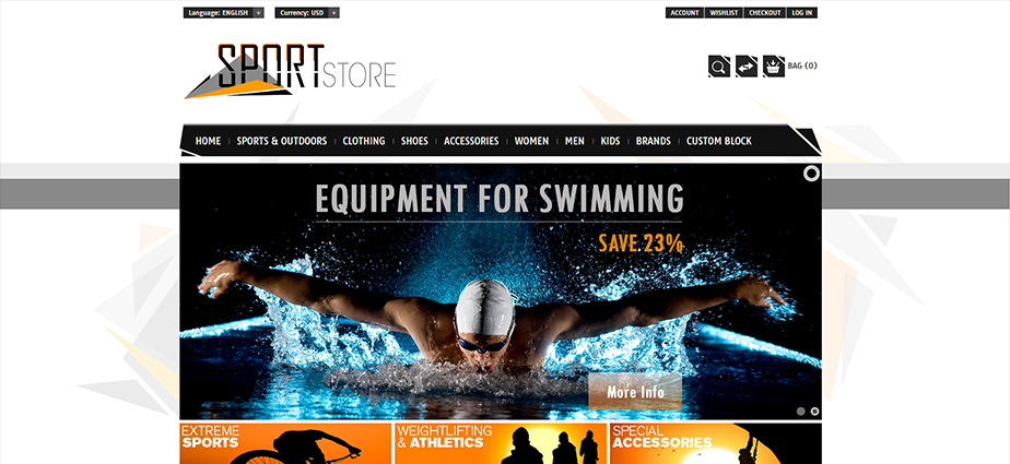 Sport 1 - Responsive Magento Theme