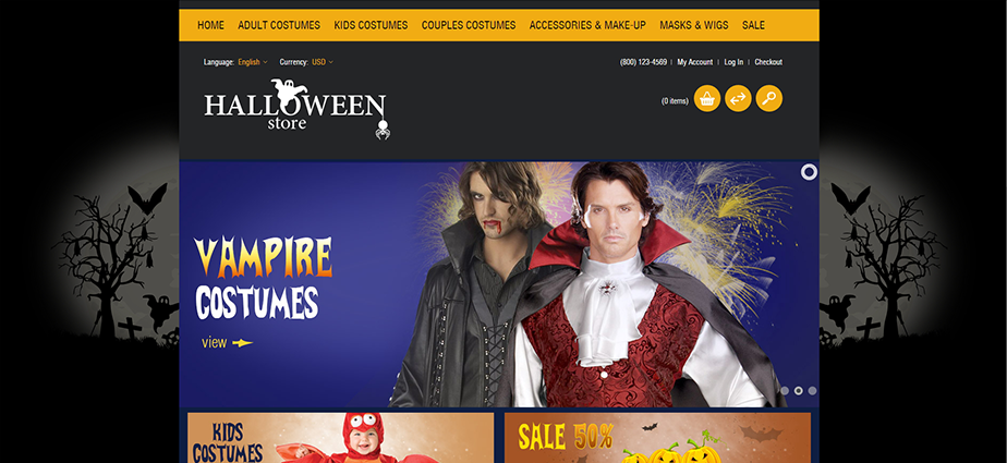 Halloween 2  - Responsive Magento Theme