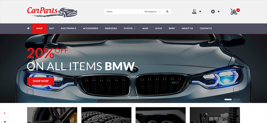 Car parts 4 - Responsive Magento 2 Theme